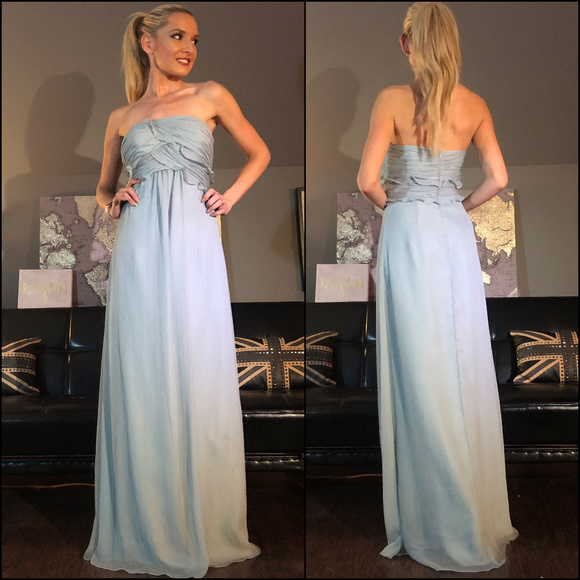 Dresses Strapless Floor Length Pastel Bridesmaid Dress Poshmark